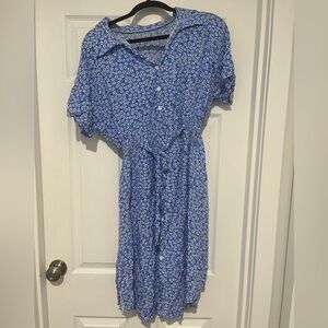 T-shirt Button Up Floral Dress